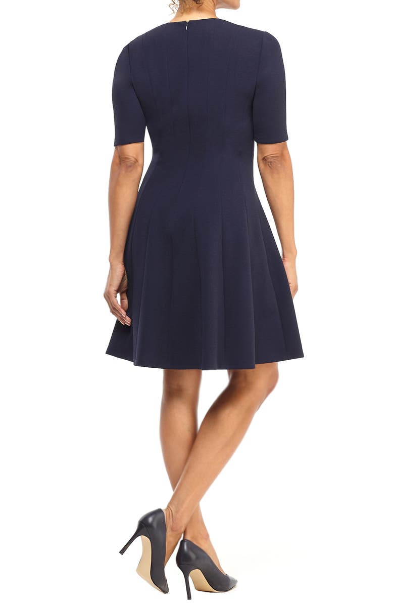 Maggy London Notch Neck Fit & Flare Dress, Alternate, color, 