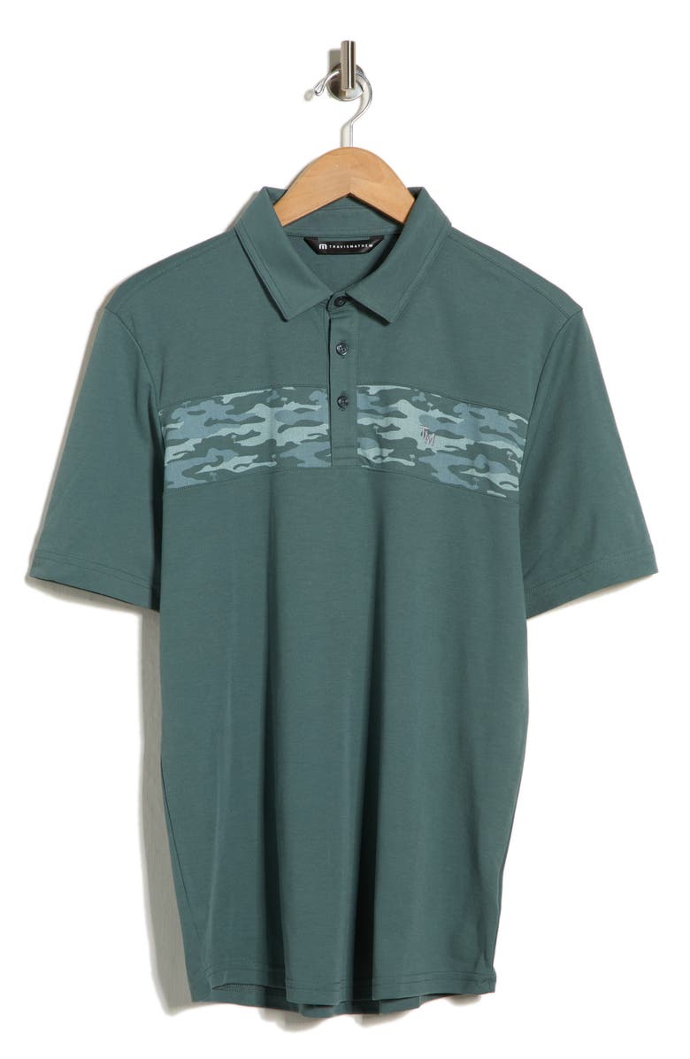 TravisMathew Stealth Handoff Cotton Blend Polo, Alternate, color, Balsam Green