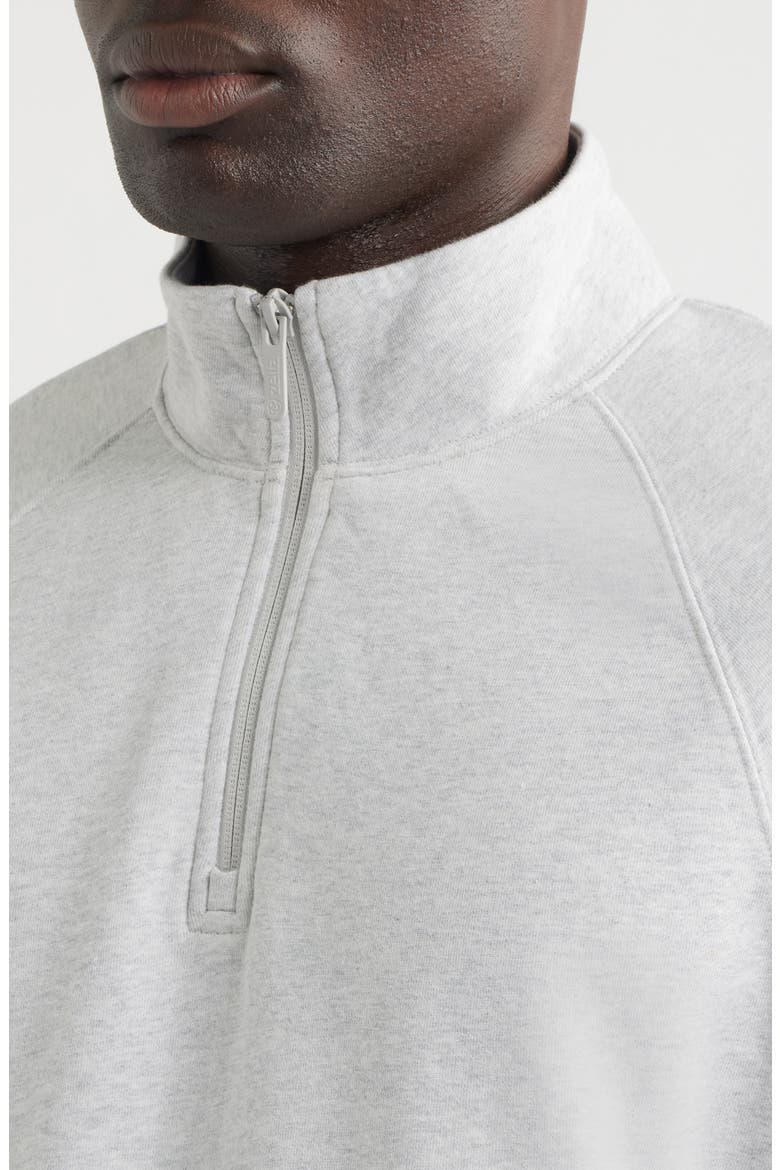 Cotton French Terry Quarter Zip Sweatshirt, Alternate, color, GREY LUNAR HEATHER