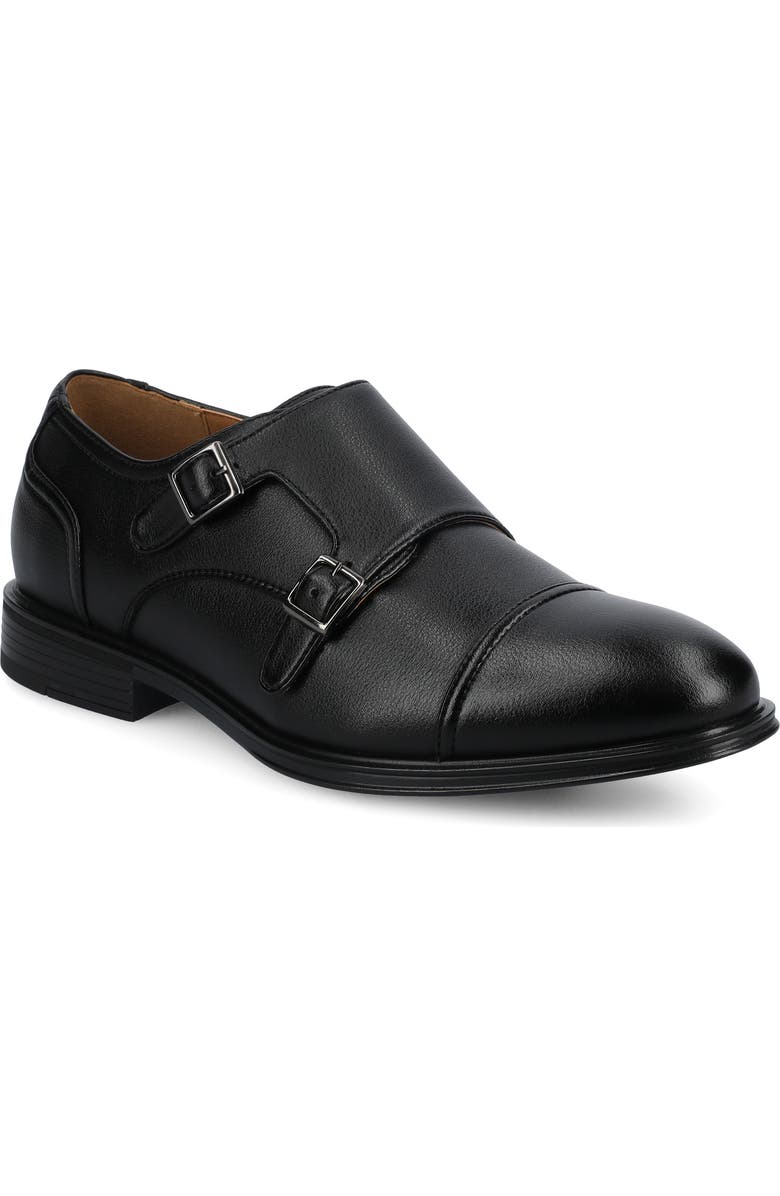 VANCE CO Dillon Double Monk Shoe, Main, color, Black
