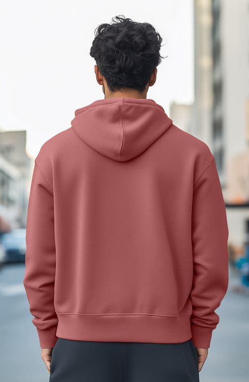 Dalix Ghost Zip Hoodie In Mauve