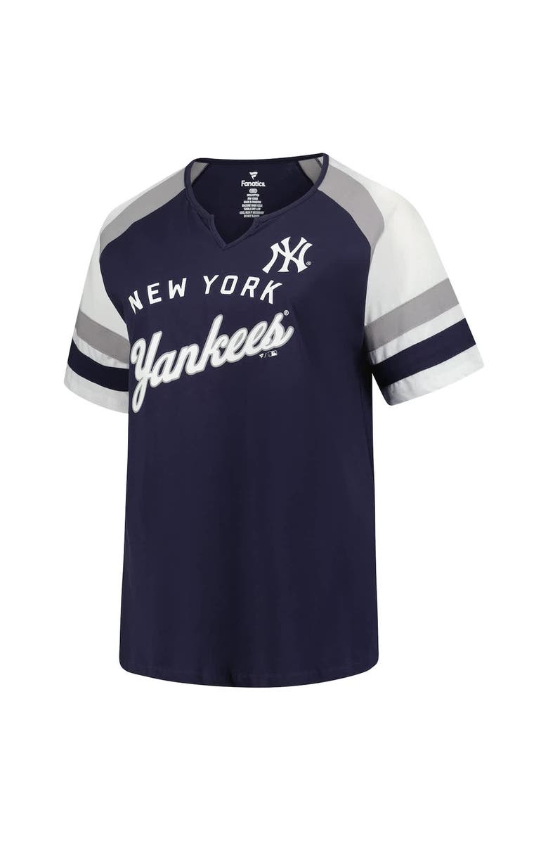 PROFILE Women's Profile Aaron Judge Navy New York Yankees Plus Size Name & Number Raglan T-Shirt, Alternate, color, Navy
