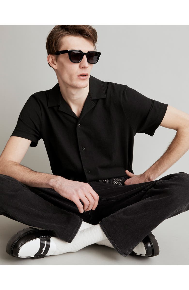 Madewell Knit Easy Organic Cotton Camp Shirt, Alternate, color, 