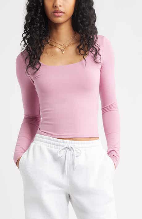 BP. Long Sleeve Square Neck T-Shirt