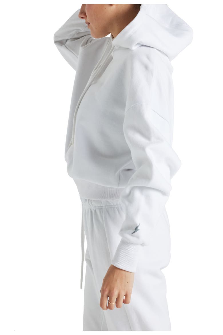 French Terry Hoodie, Alternate, color, White