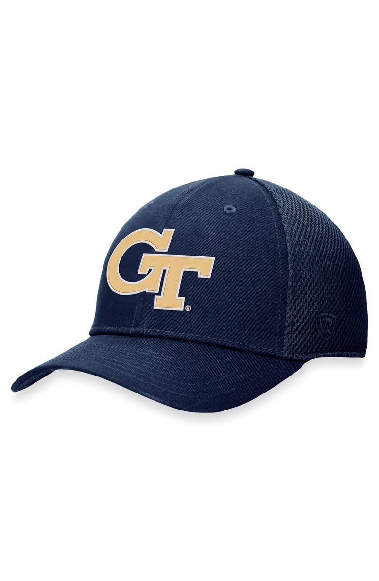TOP OF THE WORLD Men's Top of the World Navy Georgia Tech Yellow Jackets Spacer Flex Hat, Main, color, Navy