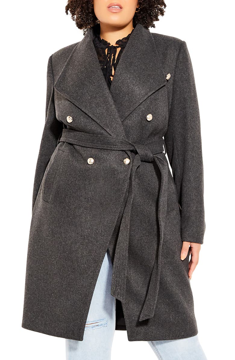 City Chic Military Coat, Main, color, 