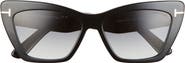 TOM FORD Wyatt 56mm Gradient Cat Eye Sunglasses