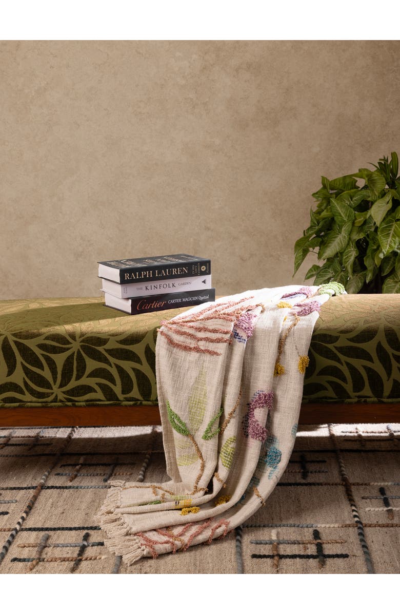 GAURI KOHLI Bahara Throw Blanket 50"x60", Alternate, color, Multicolored