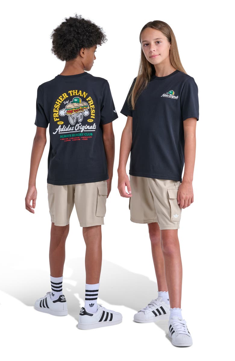 adidas Originals Kids' Graphic Cotton T-Shirt, Alternate, color, 