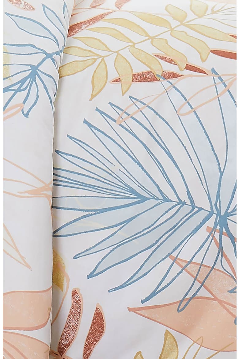 Tropic Leaf Duvet Cover Set, Alternate, color, TROPIC