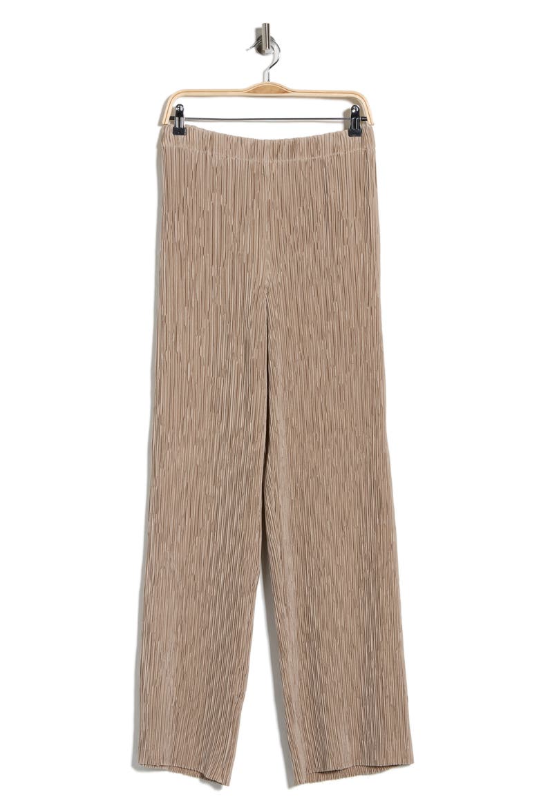 Parkside Plissé Recycled Satin Wide Leg Pants, Alternate, color, SANDSTONE