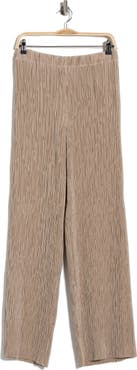 Lafayette 148 New York Parkside Plissé Recycled Satin Wide Leg Pants