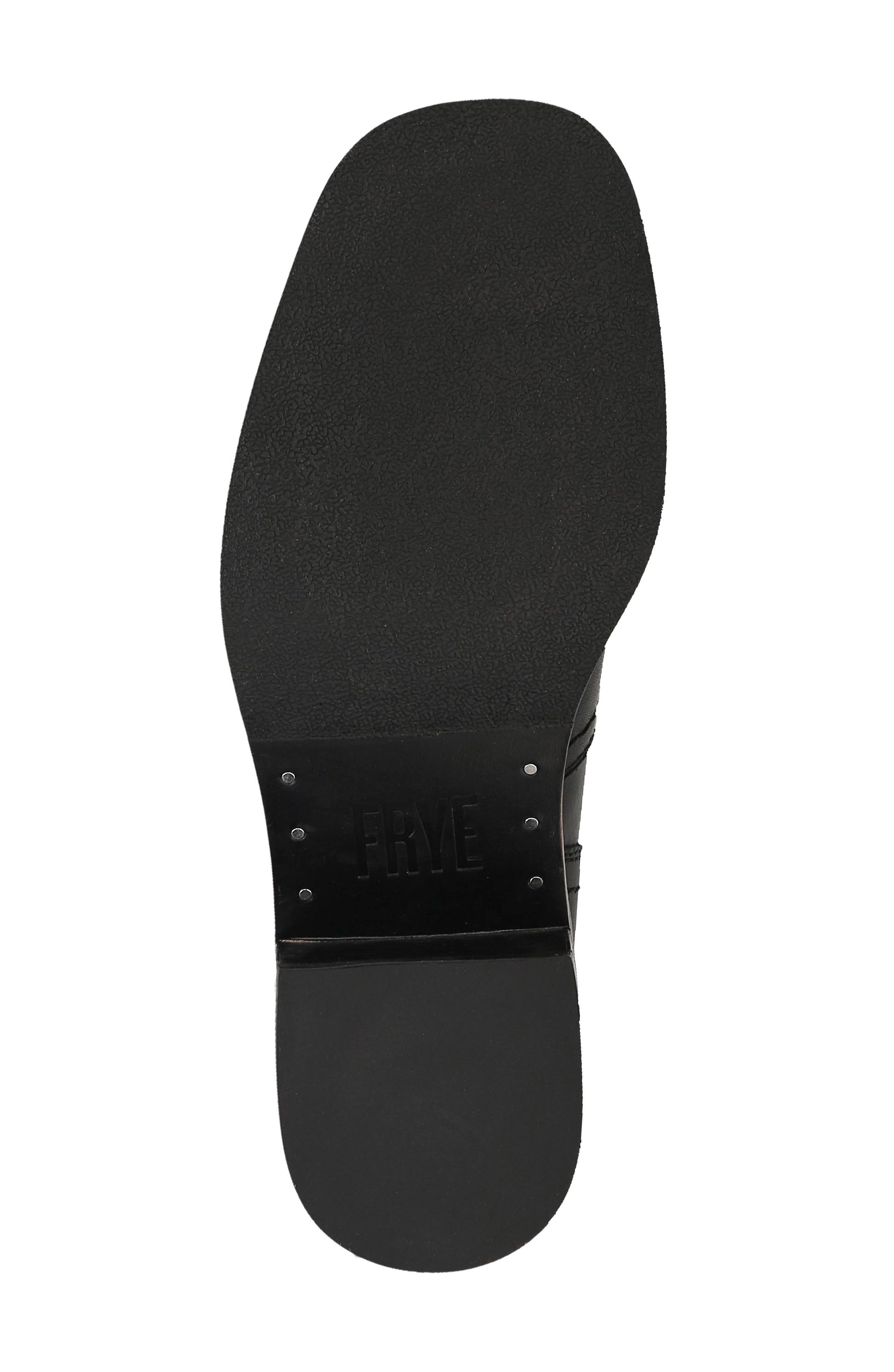 Kate Moto Mid Leather Boot, Alternate, color, BLACK