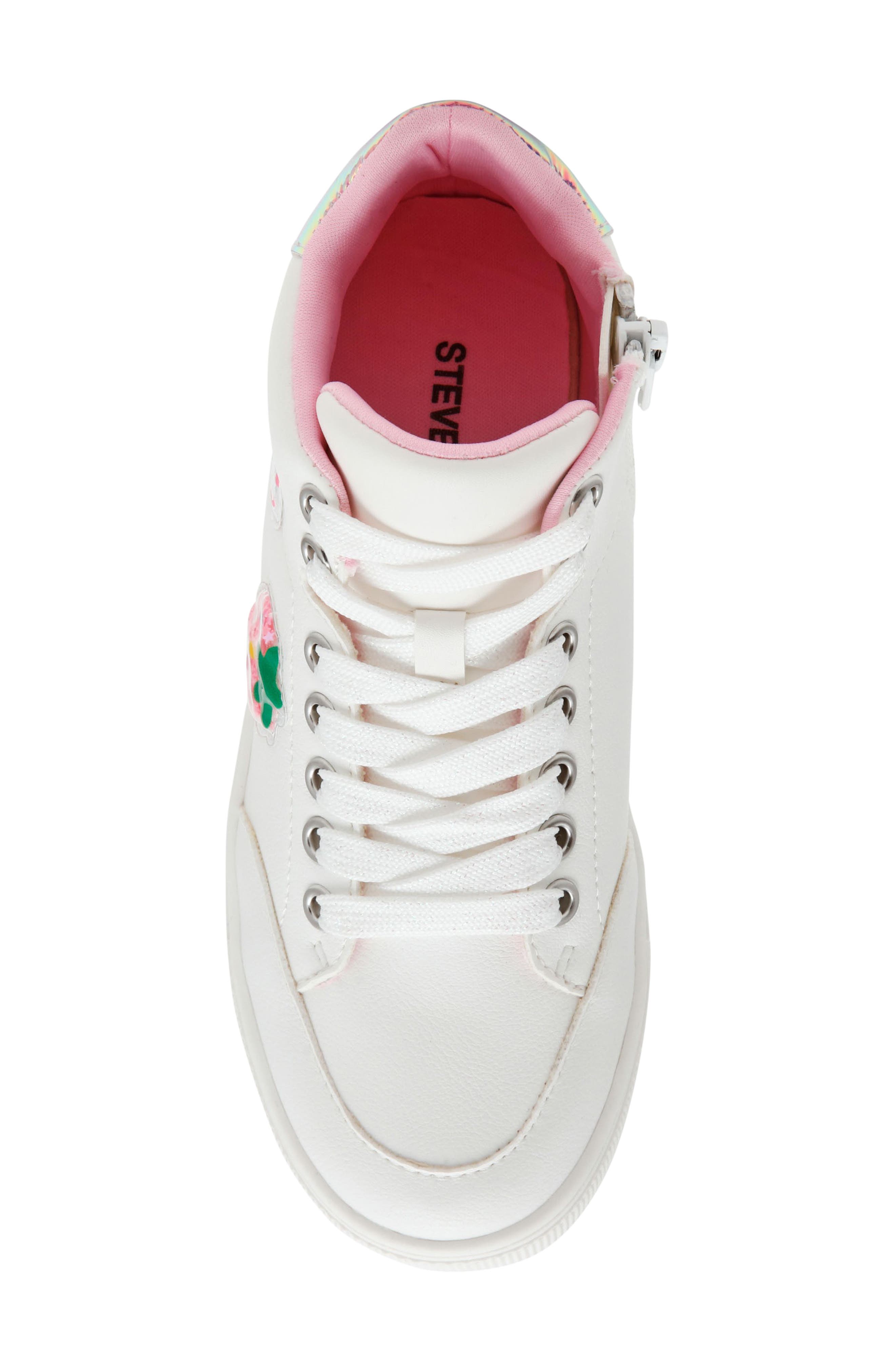 Kids' Biscuit High Top Sneaker, Alternate, color, WHITE MULTI