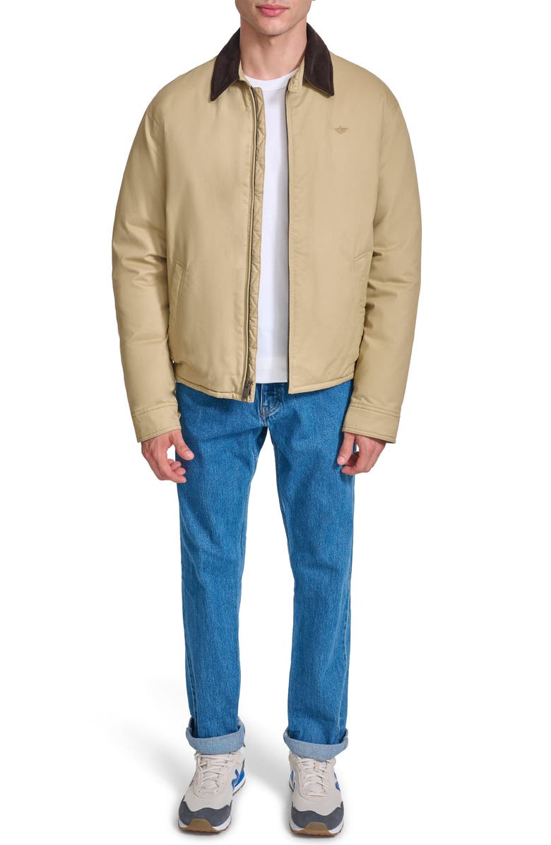 Dockers<sup>®</sup> Padded Corduroy Collar Cotton Bomber, Alternate, color, Harvest Gold
