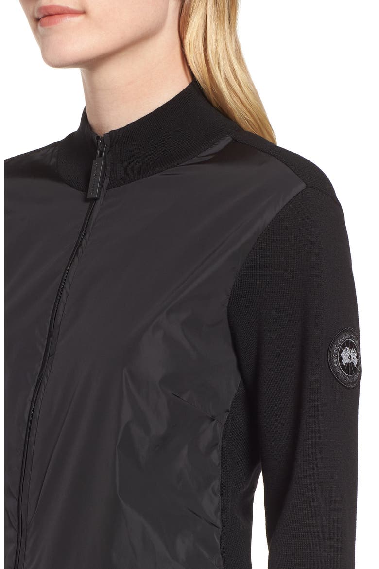 Windbridge Zip Front Sweater Jacket, Alternate, color, BLACK