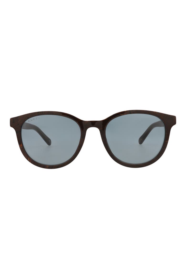 54mm Round Sunglasses, Main, color, BROWN BROWN GREY