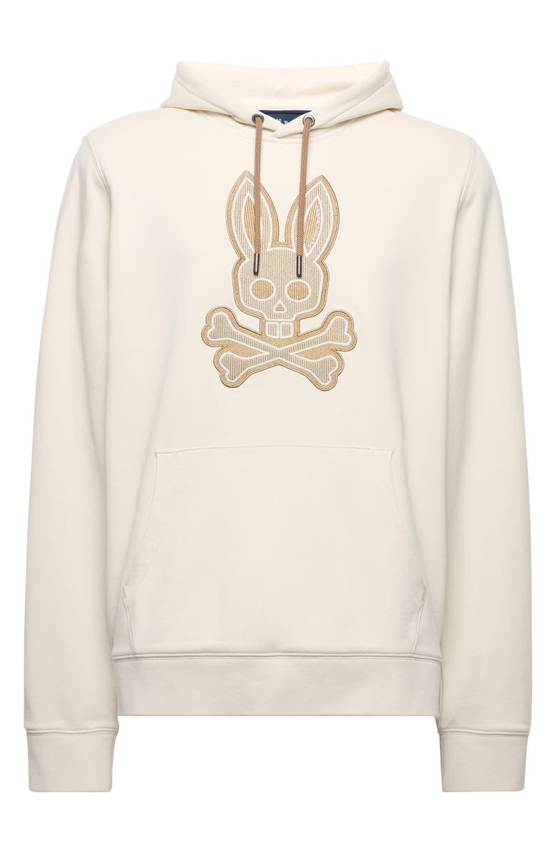 Psycho Bunny Ryder Appliqué Graphic Hoodie, Alternate, color, White Cap Grey