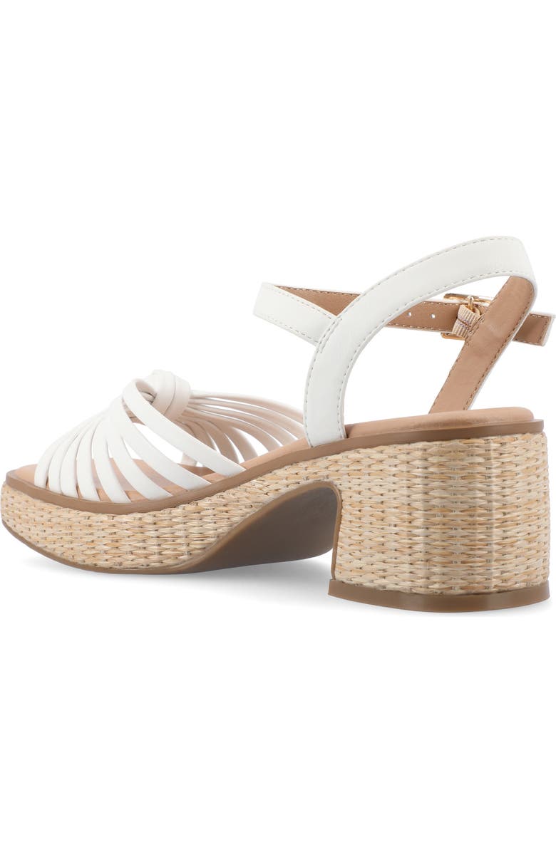 Journee Collection Hally Espadrille Platform Sandal, Alternate, color, Off White