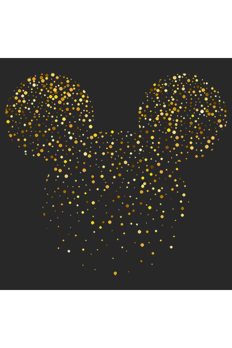 Women's Mickey & Friends Confetti Mickey Mouse Logo  Graphic T-Shirt, Alternate, color, Black