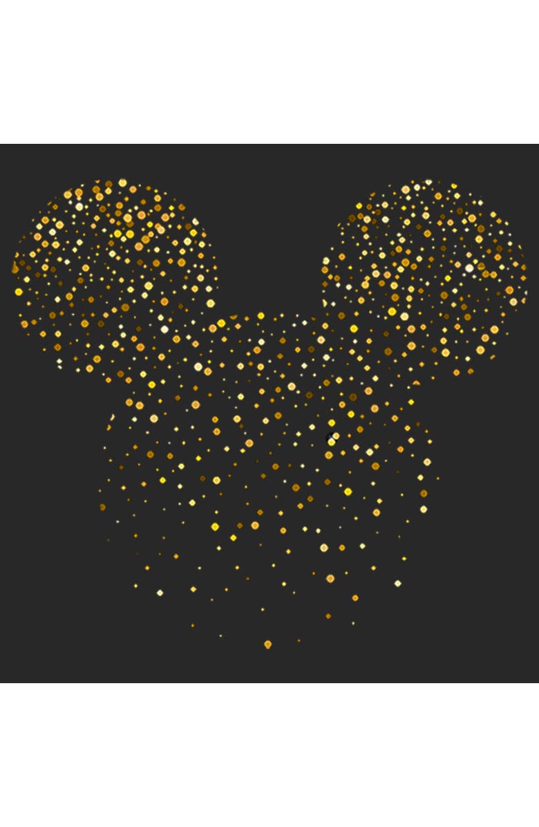 Mickey & Friends Women's Mickey & Friends Confetti Mickey Mouse Logo  Graphic T-Shirt, Alternate, color, Black