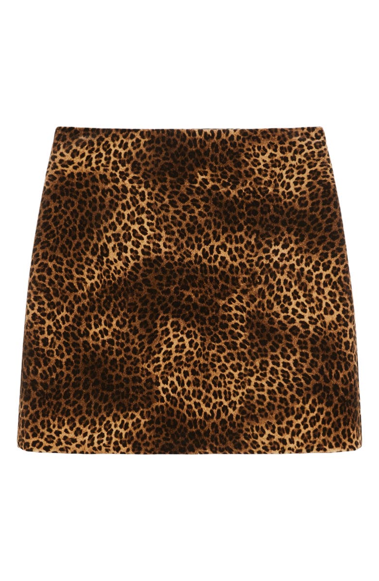 Weekend Max Mara Disco Leopard Print Miniskirt, Alternate, color, Camel