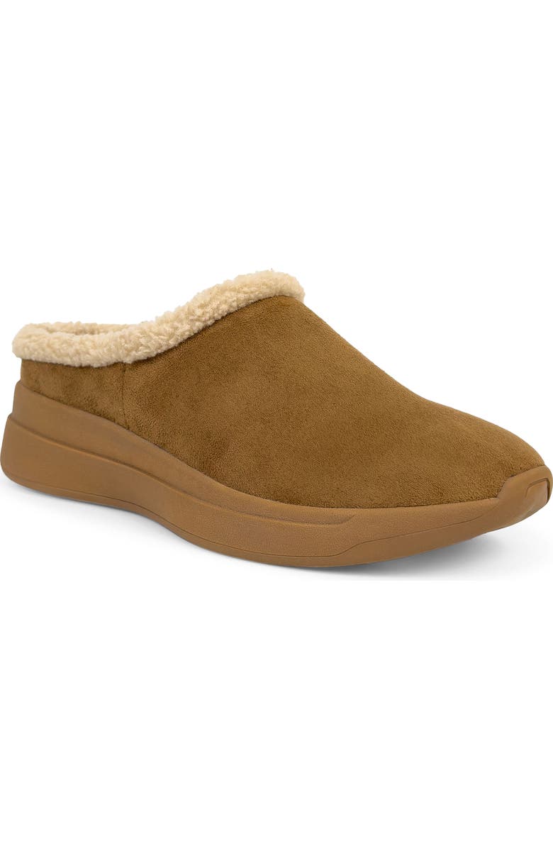 Aerosoles Flory Faux Shearling Slipper, Main, color, Tobacco Suede Shearling