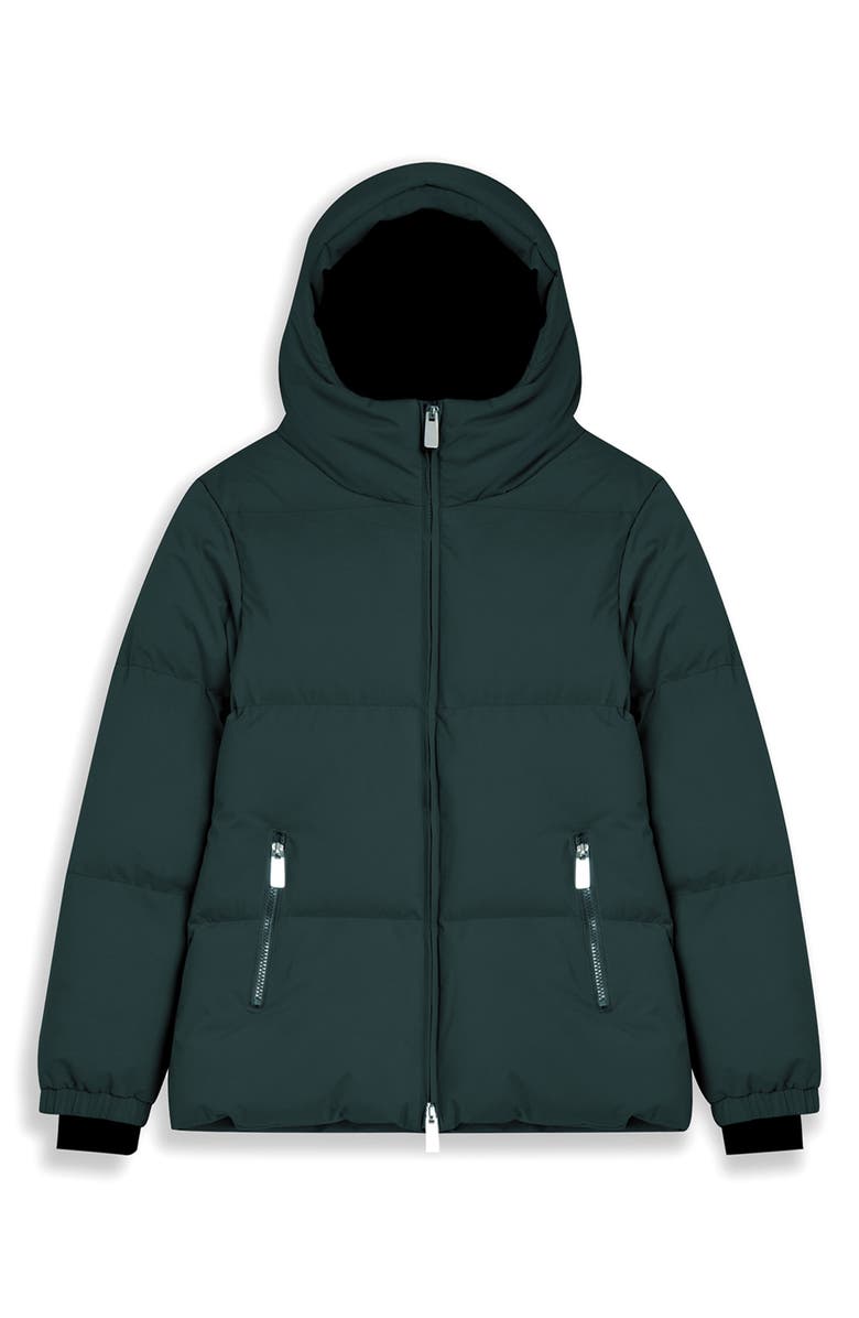 Noize Stacy Water Resistant Hooded Puffer Jacket, Alternate, color, Forest