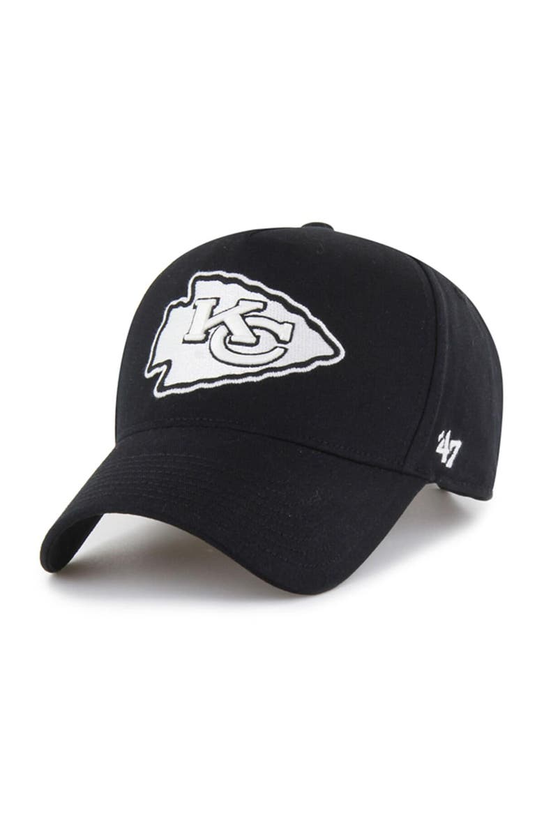 Men's '47 Black Kansas City Chiefs Foundation Offside Adjustable Hat, Alternate, color, Black