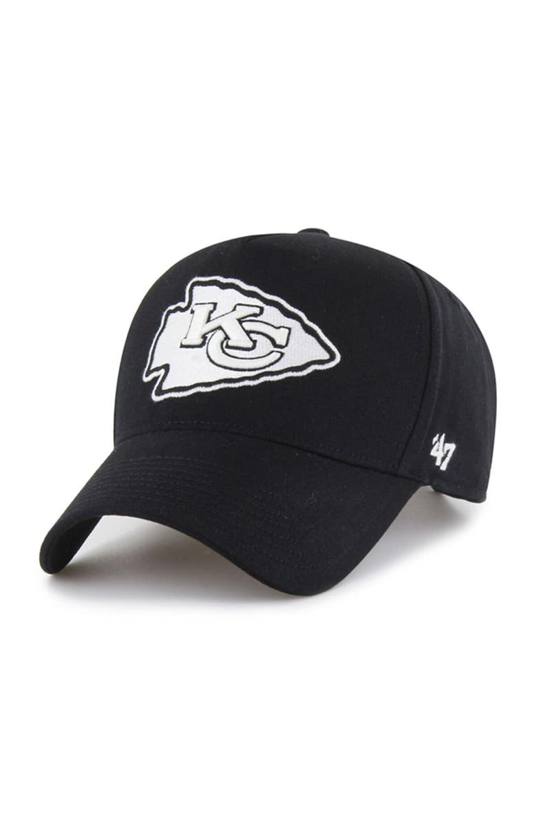 '47 Men's '47 Black Kansas City Chiefs Foundation Offside Adjustable Hat, Alternate, color, Black