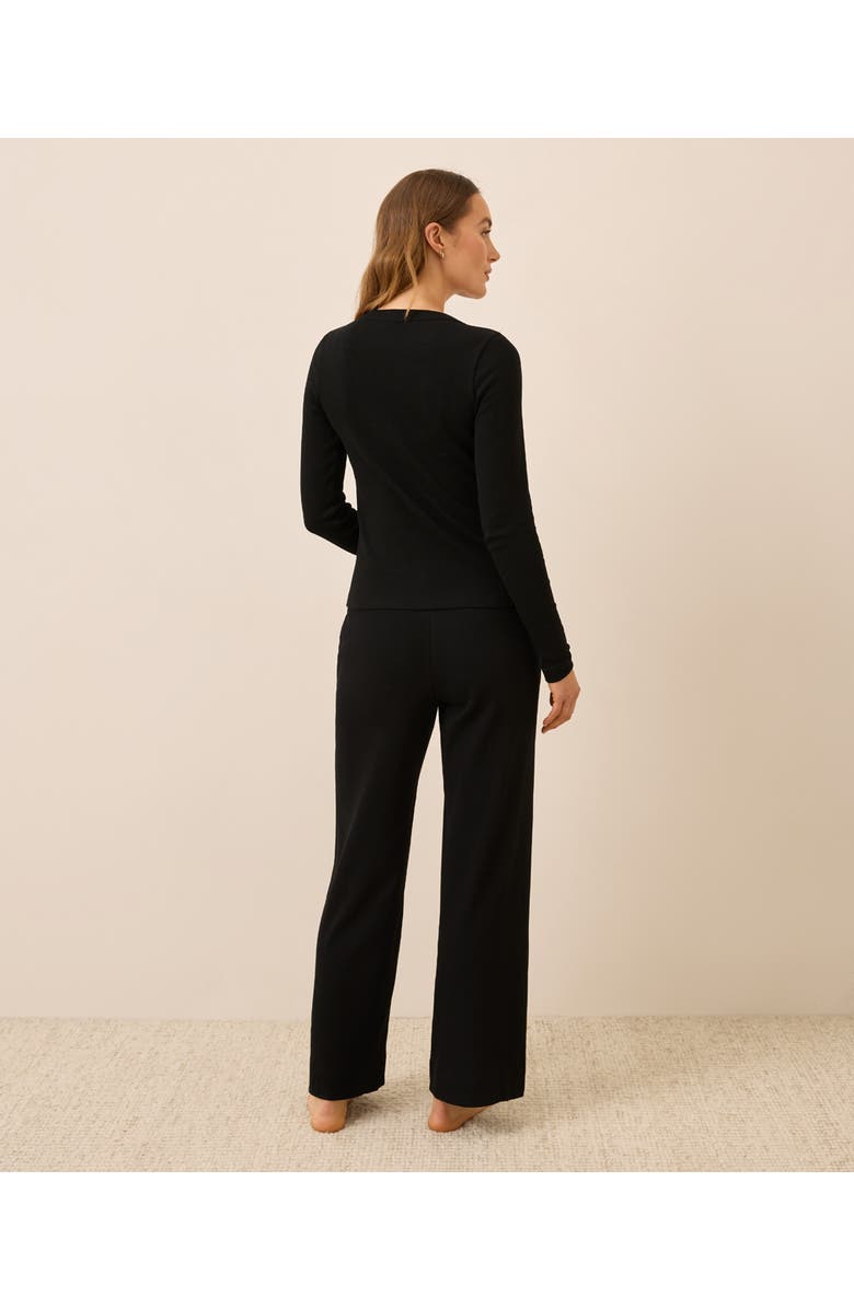 Pact Dream Rib Slim Henley, Alternate, color, Black