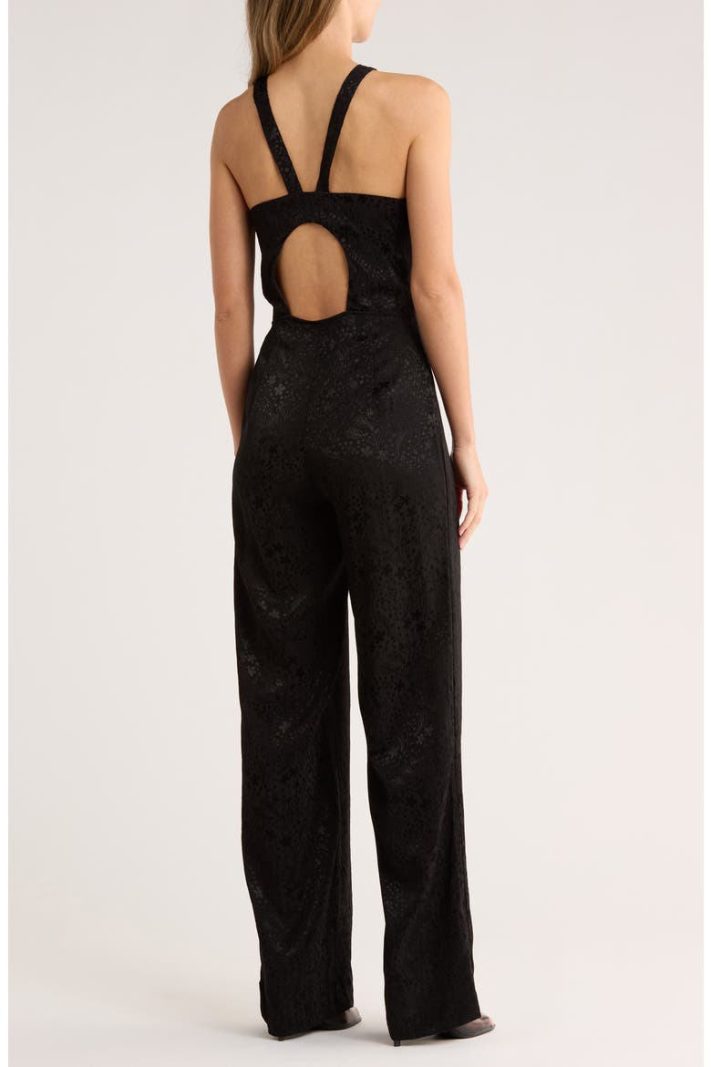 Jacquard Jumpsuit, Alternate, color, BLACK