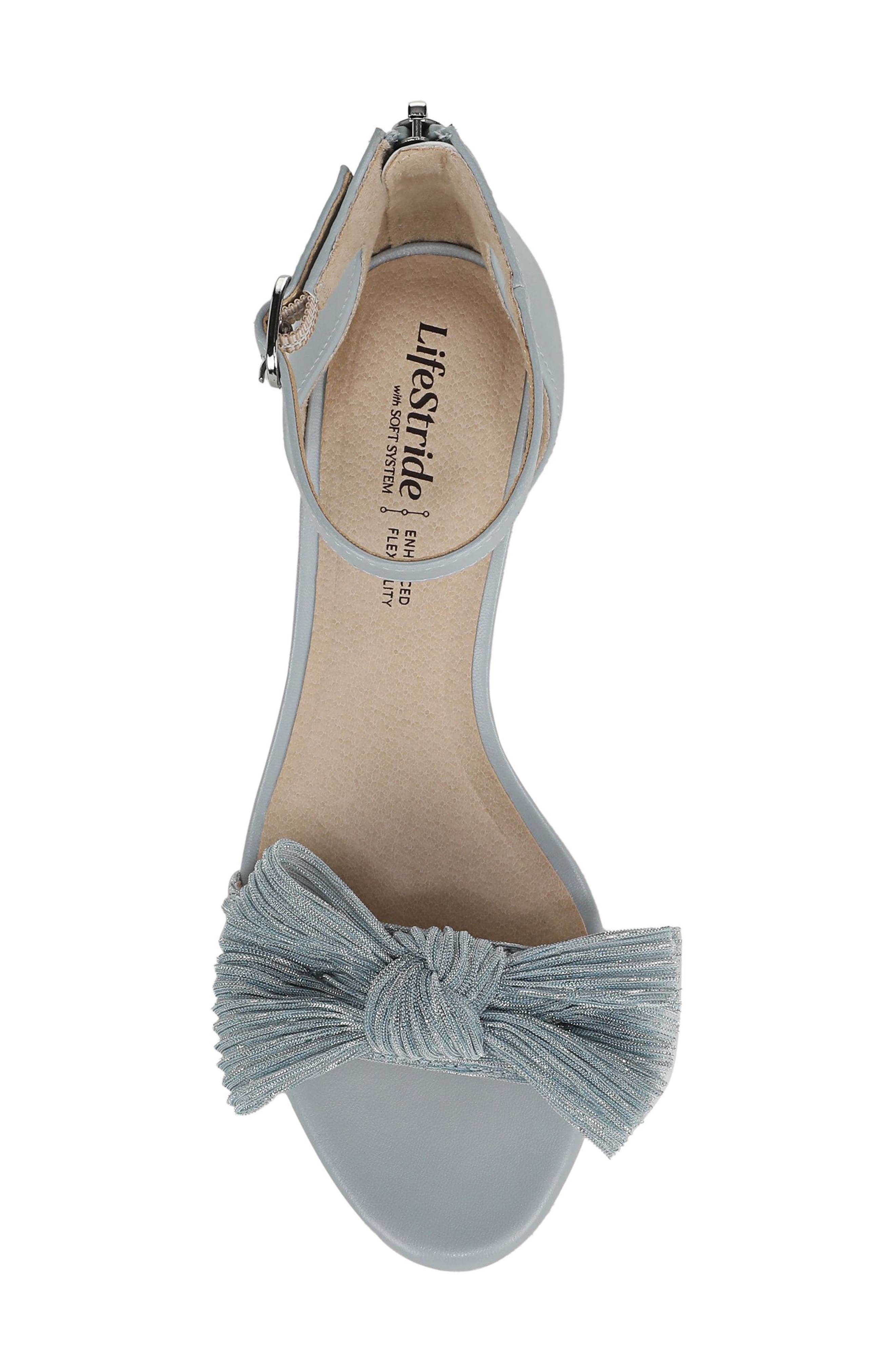 Florence Bow Ankle Strap Sandal, Alternate, color, PEARL BLUE