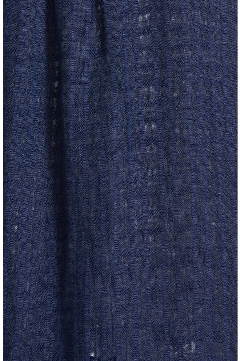 Mandarin Collar Linen Shirtdress, Alternate, color, MIDNIGHT