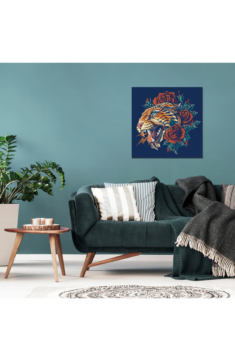 iCanvas Ornate Leopard In Color I by Bioworkz Canvas Wall Art, Alternate, color,