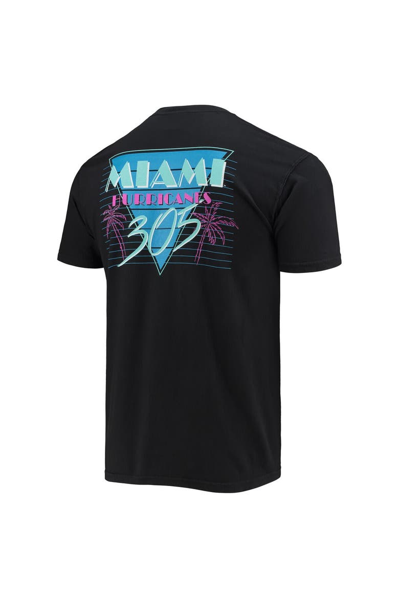 Men's Black Miami Hurricanes Miami Vice 305 Comfort Color T-Shirt, Alternate, color, Black