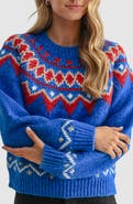 All in Favor Fair Isle Crewneck Sweater