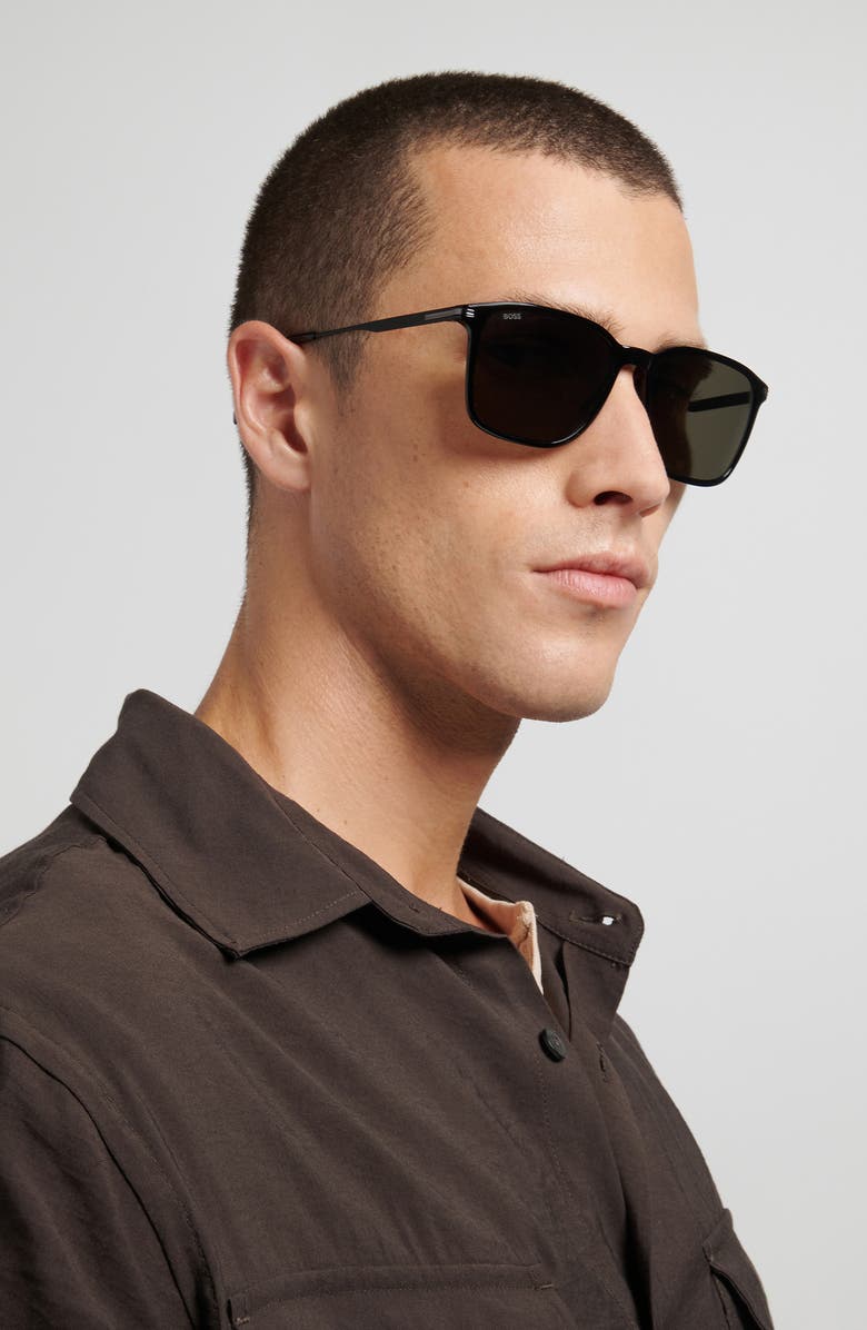 BOSS 55mm Sunglasses, Alternate, color, Black/ Grey