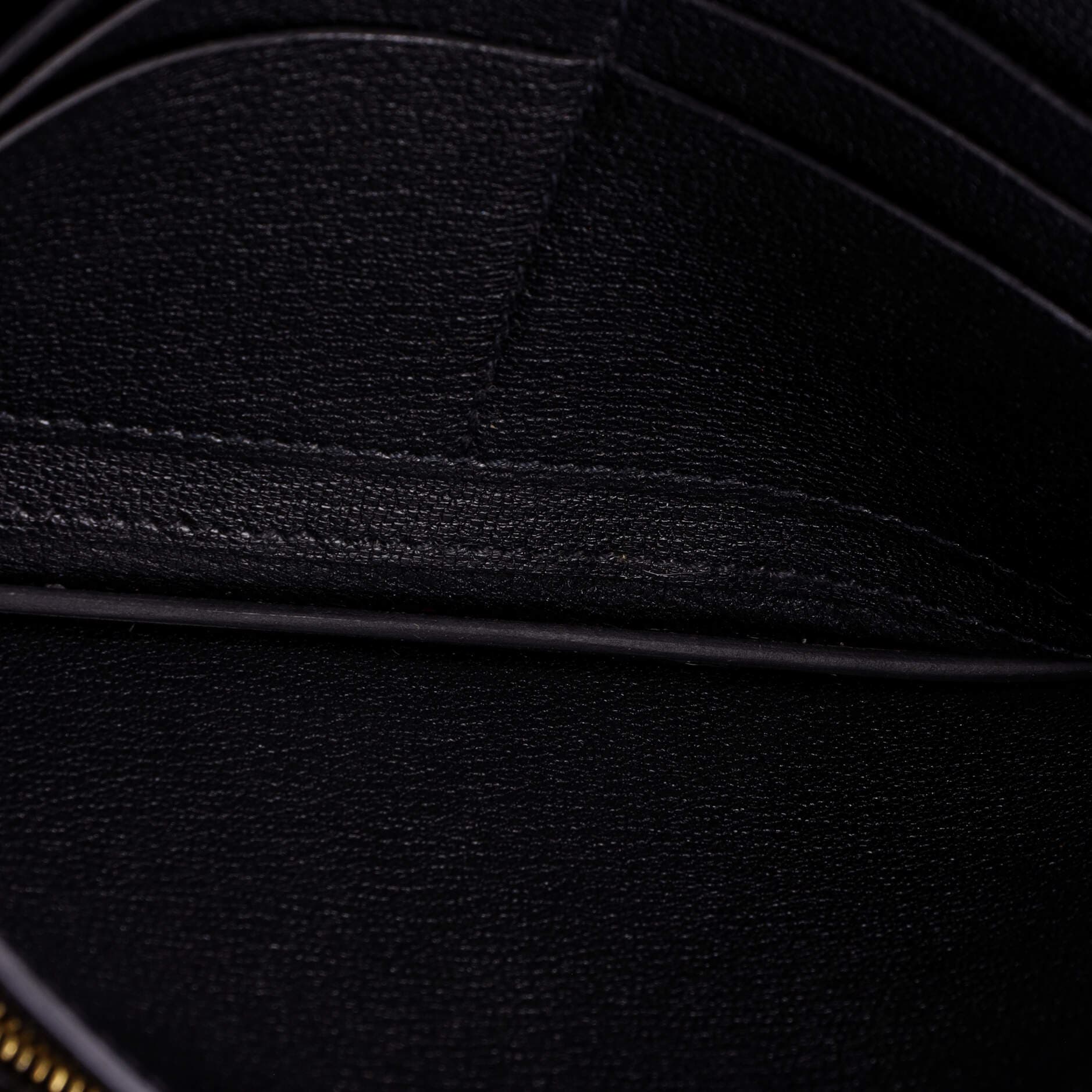 Pre-Owned Hermes Kelly Pocket Wallet Chevre Chamkila Long, Alternate, color, Noir