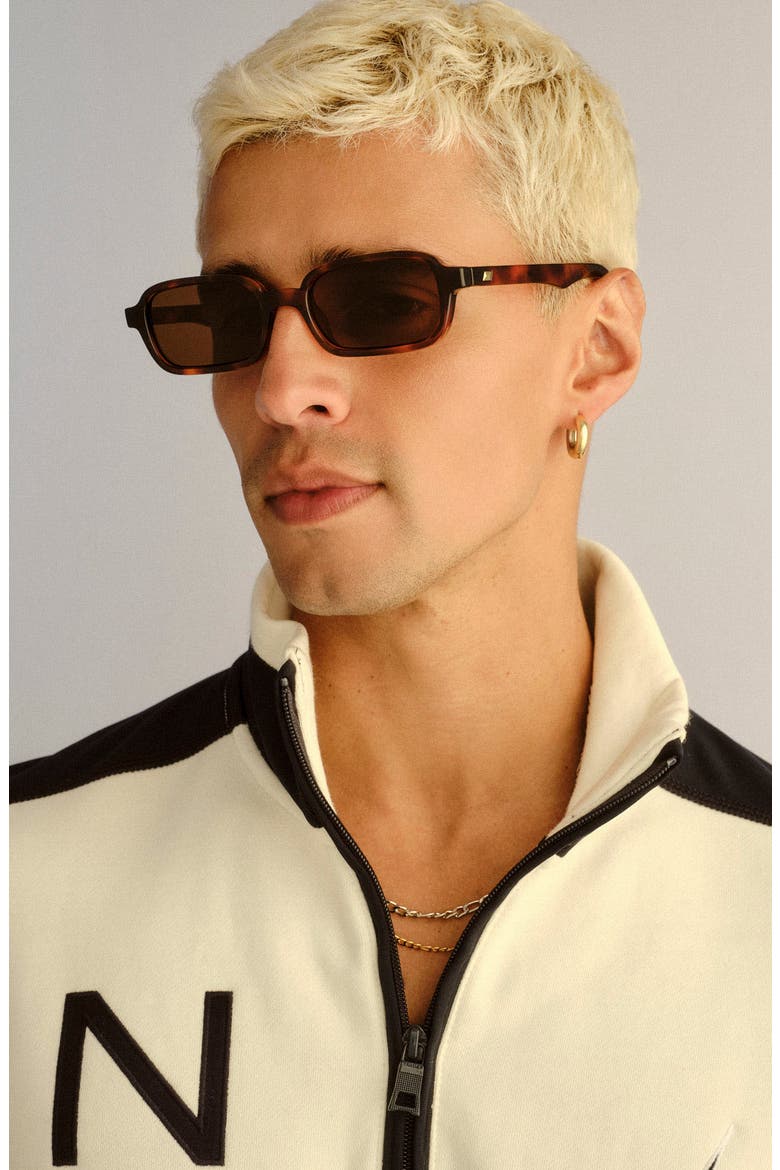 Pilferer 53mm Rectangular Sunglasses, Alternate, color, TORT / BROWN MONO