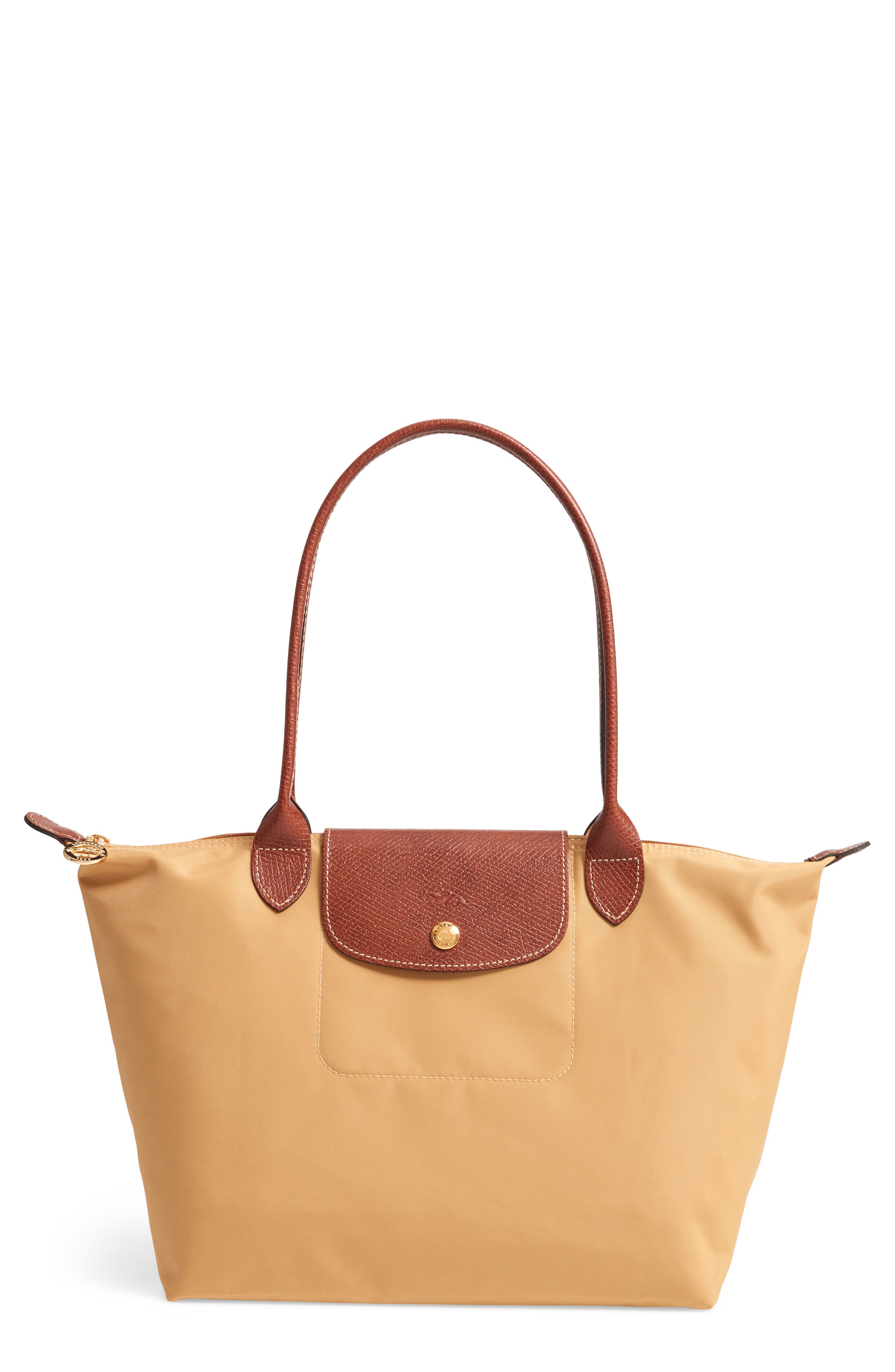 Medium Le Pliage Nylon Shoulder Tote, Main, color, HONEY
