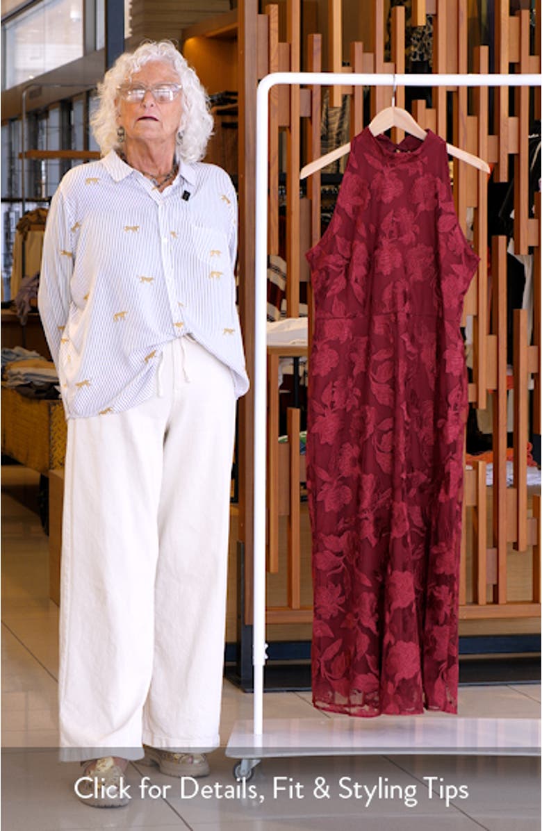 Embroidered Fit & Flare Cocktail Dress, sales video thumbnail