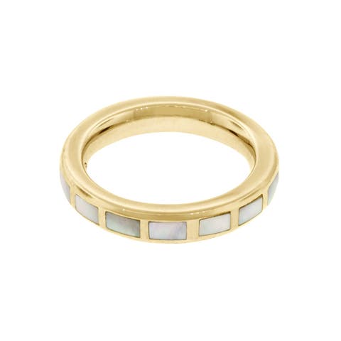 Dash Ring Set In Sterling With 18Kt Gold Overlay