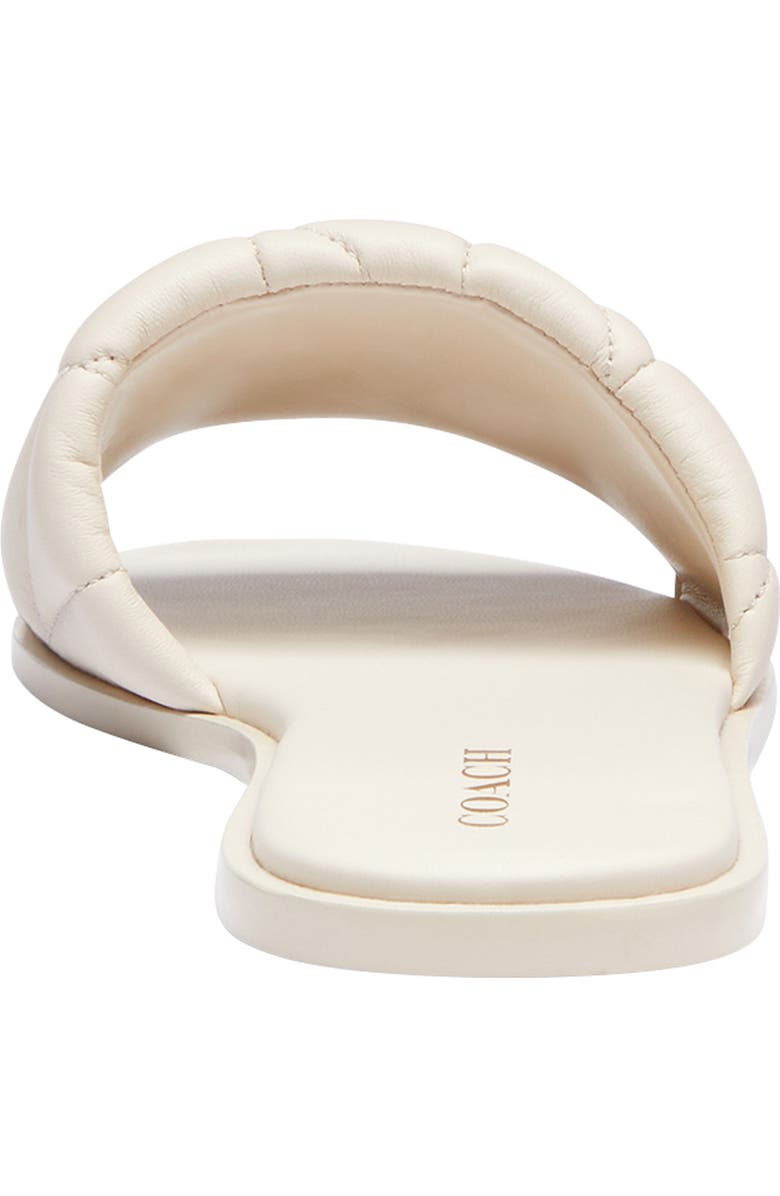 COACH Holly Quilted Slide Sandal, Alternate, color, Chalk