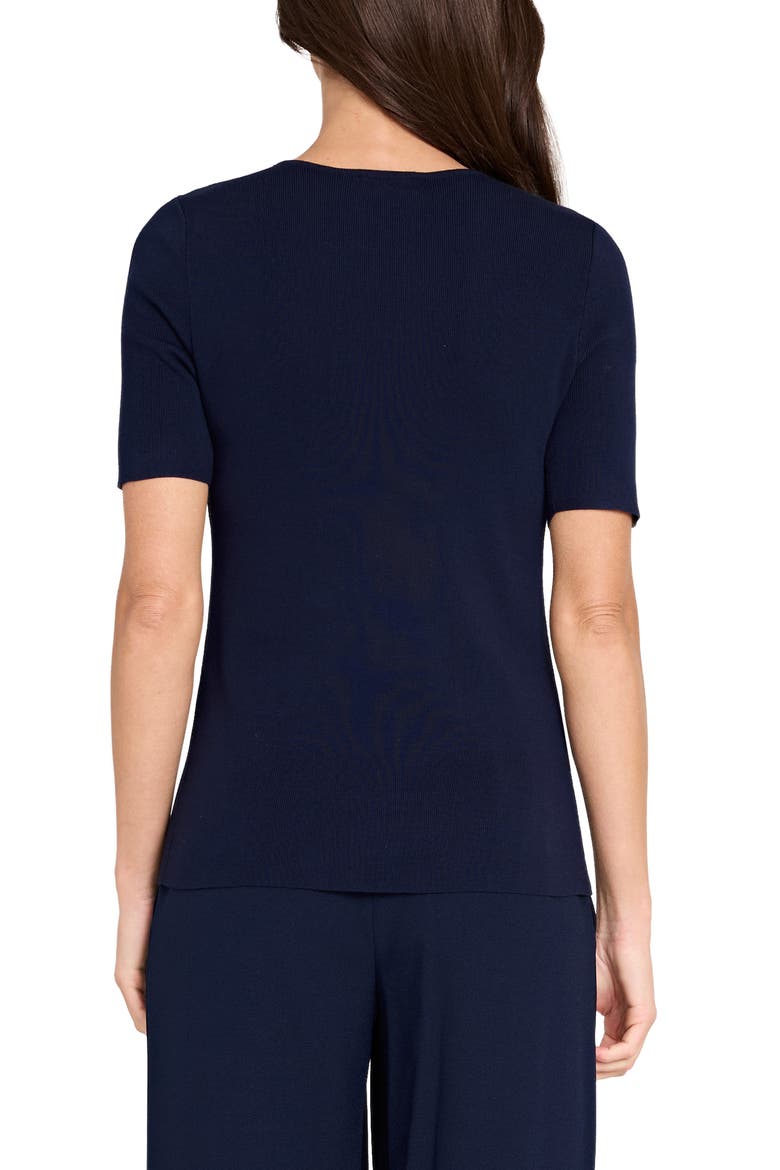 Short Sleeve Sweater, Alternate, color, DEEP NAVY