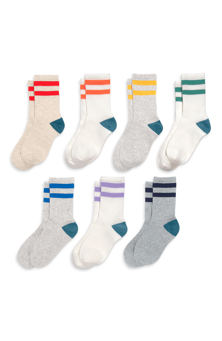 Primary Kids Athletic Sock 7-Pack, Alternate, color, Rainbow Pack