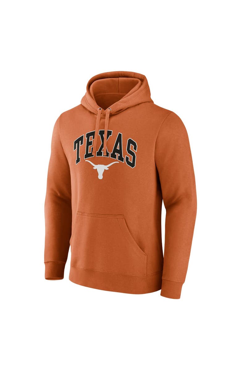 FANATICS Men's Fanatics Burnt Orange Texas Longhorns Arched Logo Pullover Hoodie, Alternate, color, Burnt Orange