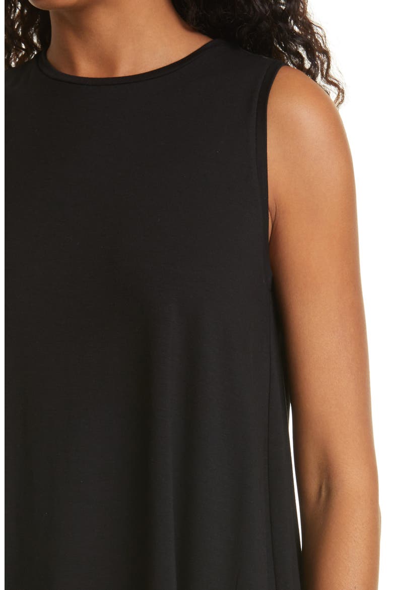 Crewneck Long Tank, Alternate, color, BLACK