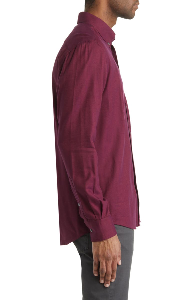 Scott Barber Herringbone Twill Button-Down Shirt, Alternate, color, 